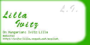 lilla ivitz business card